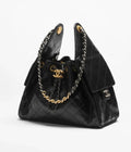 Chanel Mini 25 Quilted Leather Handle Shoulder Bag with Chain Strap (20 x 22 x 12.5) cm