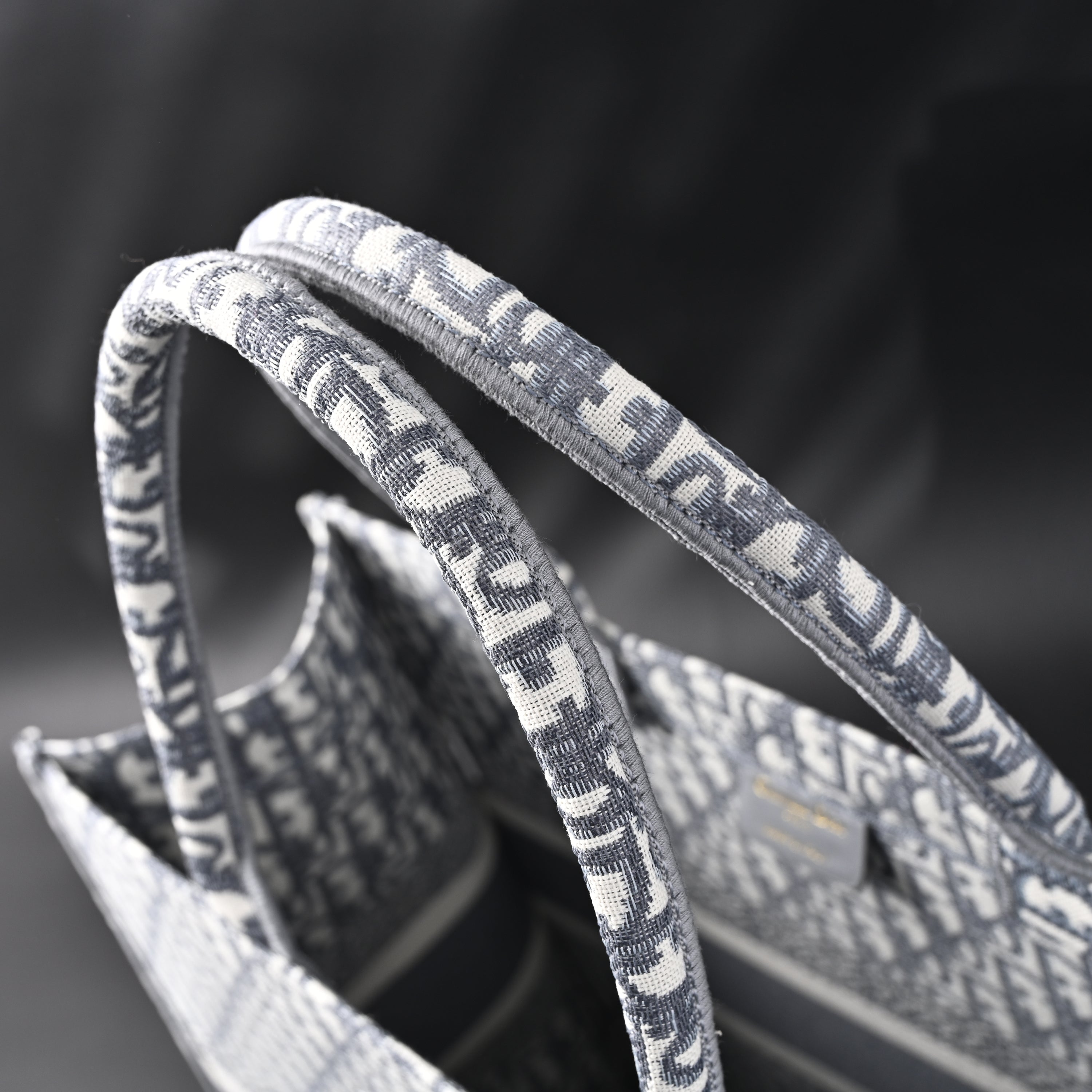 Christian Dior Large Book Tote – Grey Oblique Embroidery